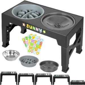 3-in-1 Elevated Dog Bowls Set