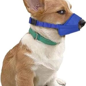 Dog Muzzle, Anti-Biting, Breathable, Blue