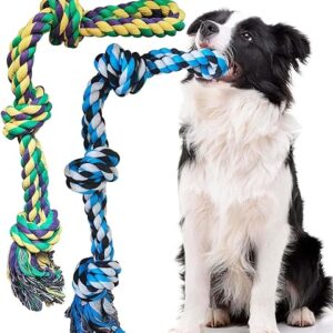 Indestructible Dog Rope Chew Toys (2 Packs)