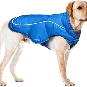 Insulated Winter Dog Coat with Harness Opening