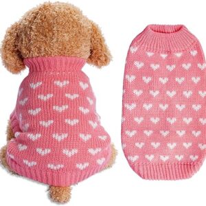 Knitted Heart Dog Sweater for Pets