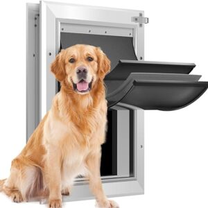 Large Aluminum Dog Door with Lock