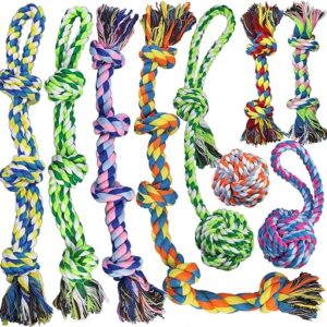 Large Dog Rope Toy Set, 9-Pack