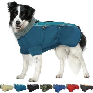 Large Dog Winter Jacket with Harness