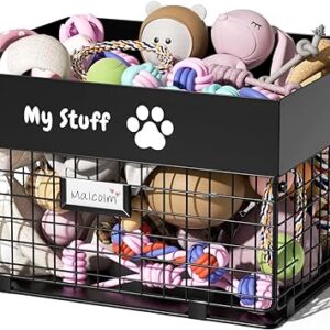 Personalized Metal Dog Toy Storage Basket