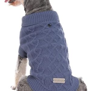 Small Dog Winter Sweater, Dark Blue