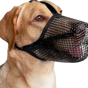 Soft Mesh Dog Muzzle with Straps