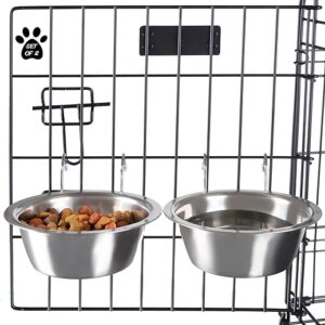 Stainless Steel Dog Bowls Set - Hanging