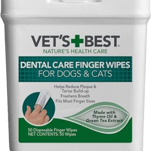 Vet's Best Dental Care Finger Wipes