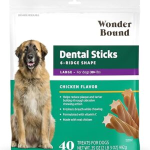 Wonder Bound Chicken Dental Sticks for Large Dogs