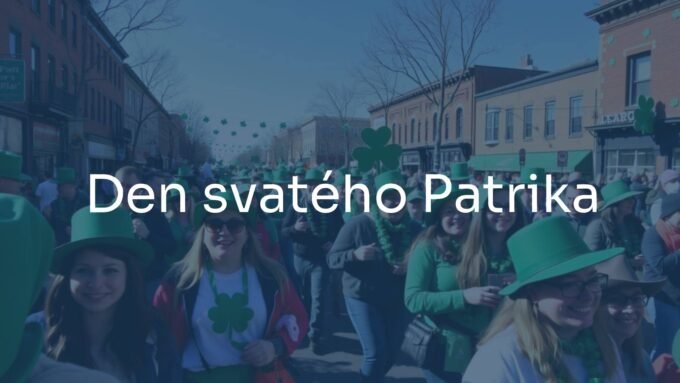 A festive Saint Patrick's Day celebration with people wearing green, clover decorations, and a lively parade, vibrant and joyful atmosphere.