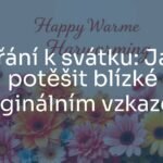 A heartwarming greeting card with handwritten wishes, colorful flowers, and a warm golden glow, cozy and traditional style.