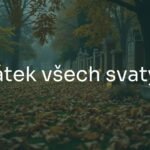 A peaceful cemetery with autumn leaves, candlelight, and a solemn atmosphere, realistic.