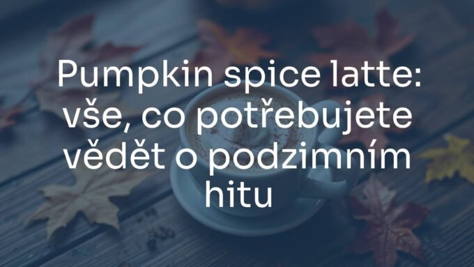 A warm cup of Pumpkin Spice Latte with whipped cream and cinnamon sprinkle, placed on a wooden table with autumn leaves and cozy background, realistic.