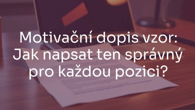 A professional motivational letter on a wooden desk, modern laptop in the background, warm lighting, realistic.