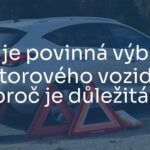 A car with essential safety equipment displayed beside it, including a first aid kit, warning triangle, and reflective vest, parked on a roadside, realistic style.